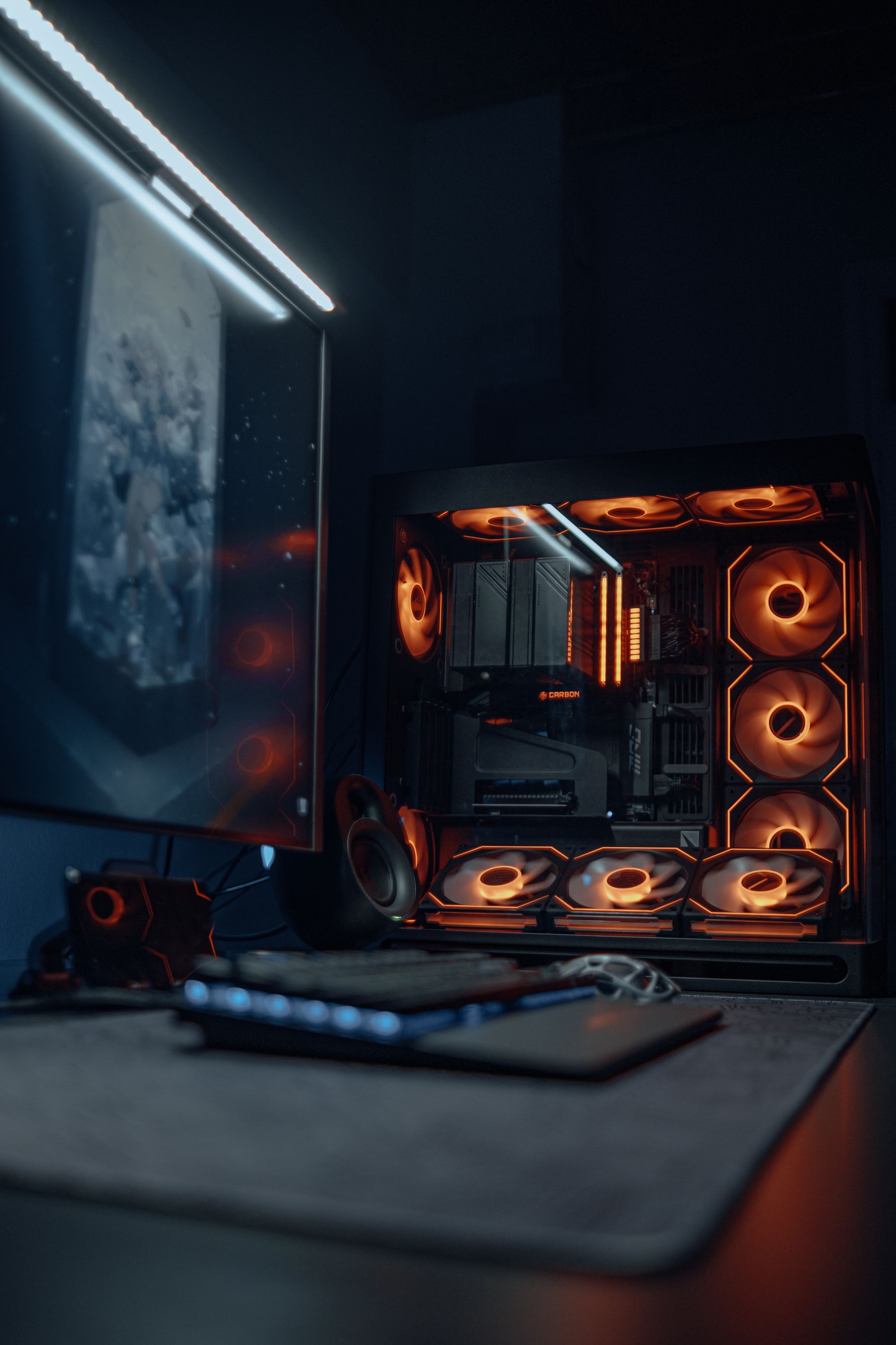 Real high-frame-rate gaming PC setup